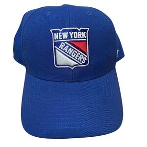 '47 New York Ranger's NHL Royal Blue OSFA Hook Loop Back‎ Closure Hockey NWT